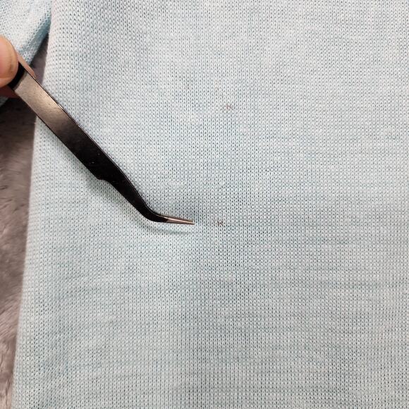 J.Jill Pure Jill Sweater Women S Blue Linen Blend Long Sleeve Layered Knit Tunic - Picture 3 of 10